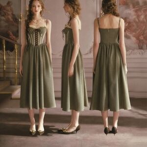 Chic Olive Midi Dress